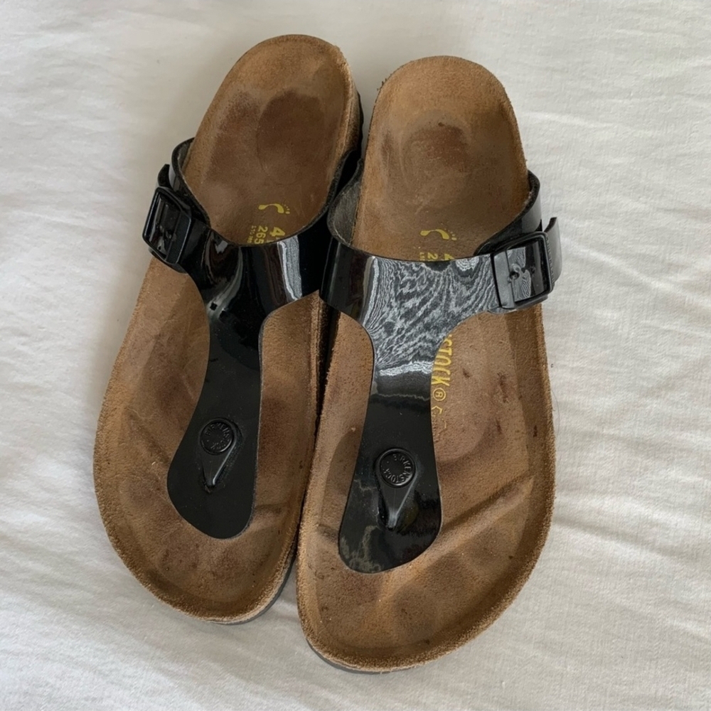 Birkenstock Black Patent Leather Sandals